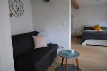 Wohn- / Schlafbereich (© Ferienwohnung im Zellertal)