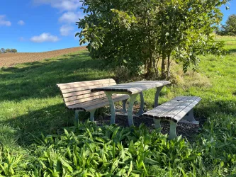 Picknickmöglichkeit unterhalb der  Windräder