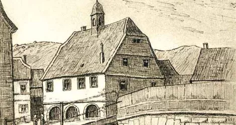 Historische Ansicht des Alsenzer Rathauses