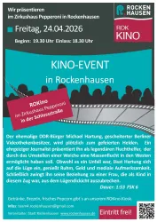 Ein Kino-Event im Zirkushaus Pepperoni in Rockenhausen. Der Film über ehemalige DDR-Bürger und ihre Geschichten wird am 24. April 2026 gezeigt.