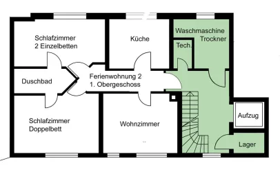 Grundriss FeWo 2 (© Fam. Hellinger)