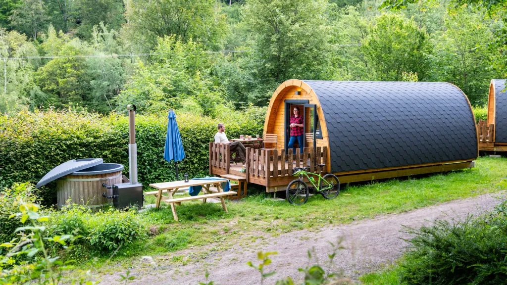 Camping Donnersberg, Hottub, Pod, Whirpool, MTB, Übernachten, 