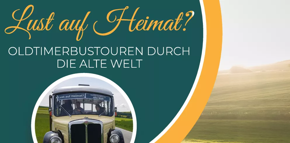 Plakat Alte Welt Bustouren