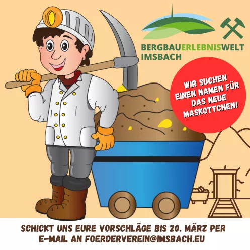 Maskottchen BergbauErlebnisWelt Imsbach