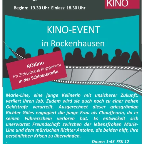 Ein Kino-Event in Rockenhausen mit einer Filmvorführung im Zirkushaus Pepperoni. Der Eintritt ist frei und beginnt am Freitag, den 29. Mai 2026.