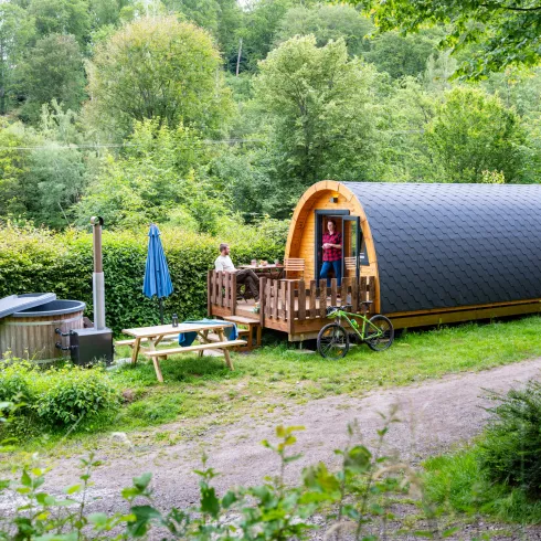 Camping Donnersberg, Hottub, Pod, Whirpool, MTB, Übernachten, 