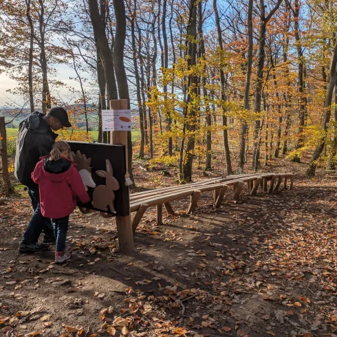 Familie an der Waldmurmelbahn